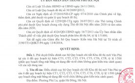 Quyết định phê duyệt quy hoạch 1/500 dự án Hibrand Văn Phú